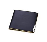 KXQYIKYI Portefeuille coréen Fashion en Fer Feuille Courte du Portefeuille rigides Couleurs Bordure de Croix pour Hommes