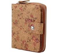 KXQYIKYI Portefeuille en liège, Sac à Main pour Femme, Conception à Fermeture éclair Mince avec Porte-Carte, Porte-Monnaie, Cadeau écologique