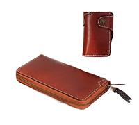 KXQYIKYI Portefeuille pour Hommes Original Fait à la Main Hommes et Femmes Portefeuille en Cuir rétro First Couche Cowe Cower Handmade Long Zipper