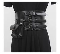 KXQYIKYI Runway's Runway PU Cuir Élastique Sac Élastique Cummerbunds Robe Femme Corset Ceintures Ceintures Larges Ceintures (c, Une Taille)