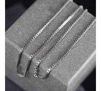 KXQYIKYI S925 Bijoux en argent sterling dames 2,0 mm à double boîte Chaîne Femme Collier