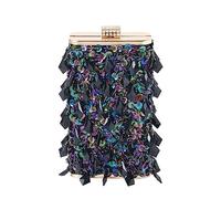 KXQYIKYI Sac à dîner en perles pour femmes Boîte à main dure petit sac carré Sac de robe de femme