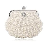 KXQYIKYI Sacs de soirée pour femmes Diamants Perle Chain épaule sacs à main Party Mariage Day Purse (D)