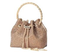 KXQYIKYI Sacs de soirée Silver Gold Color Righestones Day Embrayage Soft Diamonds Party Sacs à main (noir)