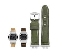 KXQYIKYI Véritable sangle de montre en cuir ajusté pour G-Shock Fit pour GMW-B5000 Small Silver Bar Men's Soft Conforth Cought-Band Accessoires 22 mm