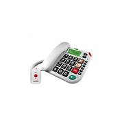KXT481 SOS - Téléphone filaire avec ID d'appelant - blanc