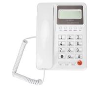 Kxt8001cid TéLéPhone Filaire De Bureau Maison HôTel TéLéPhone Fixe Avec éCran Lcd Fonction De Recomposition Fsk Dtmf (Blanc)