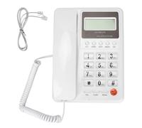 Kxt8001cid TéLéPhone Filaire De Bureau Maison HôTel TéLéPhone Fixe Avec éCran Lcd Fonction De Recomposition Fsk Dtmf (Blanc)