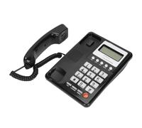 Kxt8001cid TéLéPhone Filaire Identification De L'appelant TéLéPhone De Bureau à Affichage Clair Semi-Mains Libres Pour Le Bureau De L'hôTel à Domicile (Noir)