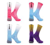 KXUIJCC Chaussettes de basket-ball pour hommes Moyen épaissie Respirant Serviette Bas Fitness Running Cyclisme Randonnée Sport Chaussettes Calcetines,Set 2, taille unique