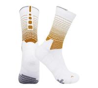 KXUIJCC Chaussettes de basket-ball pour hommes Moyen épaissie Respirant Serviette Bas Fitness Running Cyclisme Randonnée Sport Chaussettes Calcetines, Blanc, Taille Unique