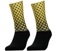 KXUIJCC Pro Chaussettes de cyclisme Confortable de route Chaussettes de vélo de montagne Racing, jaune, taille unique
