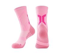 KXUIJCC Séchage rapide Chaussettes De Sport Respirant Serviette Pression Chaussette Bas Cyclisme Chaussettes De Course, rose, Taille Unique