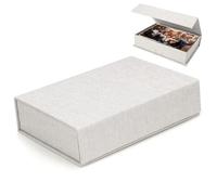 KXVXXV Boîte de rangement pour photos 10 x 15 cm - En lin - Boîte de rangement pour photos - Boîte de rangement pour semences, cartes, artisanat, autocollants