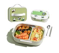 KXWDKJ Bento Lunch Box Mon Bento Doublure Amovible en Matériau 316, Comprenant des Couverts et un Sac Isotherme, Idéale Pour l'École et Le Bureau (2 Compartments - 1050ml)