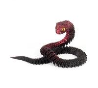 KXWDKJ Fidgets Impression 3D Serpent Imprimé 3D Couleur Laser Cool Articulation intégrale du corps pour la maison, le bureau, l'exécutif (45 cm, rouge noir)