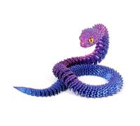 KXWDKJ Fidgets Impression 3D Serpent imprimé 3D Couleur laser cool Articulation intégrale du corps pour la maison, le bureau, l'exécutif (60 cm, bleu violet)