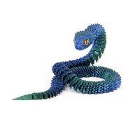KXWDKJ Fidgets Impression 3D Serpent Imprimé 3D Couleur Laser Cool Articulation intégrale du corps pour la maison, le bureau, l'exécutif (30 cm, bleu vert)