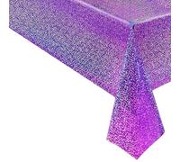 KXWDKJ Lot de 10 nappes fluo pour fêtes, fêtes d'anniversaire, décorations de fête d'anniversaire (137,2 x 274,3 cm, violet)