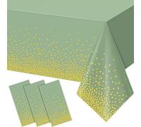 KXWDKJ Lot de 3 nappes jetables imperméables pour fête d'anniversaire, de mariage, 137,2 x 274,3 cm