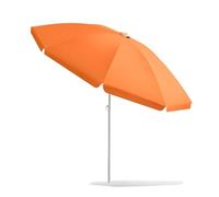 KXWOQ3ED Parasol de Jardin Inclinable 220 cm/260 cm, Parasol de Terrasse Extérieur Rond, UPF50+ pour Plage, Marché, Balcon, Patio(Orange,220cm/7.2ft)