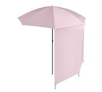 KXWOQ3ED Parasol de Plage Portable avec Rideau Pare-soleil, Parasol de Jardin Rond de 190 cm, Protection UV pour Terrasse Extérieure, Pelouse, Camping, Table de Marché(Pink)