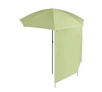 KXWOQ3ED Parasol de Plage Portable avec Rideau Pare-soleil, Parasol de Jardin Rond de 190 cm, Protection UV pour Terrasse Extérieure, Pelouse, Camping, Table de Marché(Green)