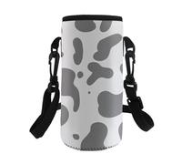 Kxyudcn Porte-bouteille d'eau portable Kawaii avec sangle pour filles, voyage, école, imprimé vache, Taille unique, Ensemble cartable