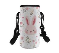 Kxyudcn Porte-bouteille d'eau portable Kawaii avec sangle pour filles, voyage, école, lapin, Taille unique, Ensemble cartable