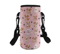 Kxyudcn Porte-bouteille d'eau portable Kawaii avec sangle pour filles, voyage, école, Patte de chiot, Taille unique, Ensemble cartable