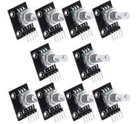 KY-040 Lot de 10 encodeurs rotatifs à angle rotatif à 360 °, encodeur rotatif, encodeur rotatif, interrupteur de code potentiomètre numérique