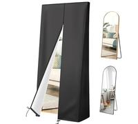 KY-HUAEN Miroir pleine longueur, Oxford 600D, anti-poussière et imperméable - Noir (162,6 x 53,3 x 5,1 cm)