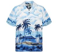 KY´s Original Chemise Hawaienne, Palm Beach, Bleu, XXL