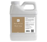 Kyabo Savon liquide noir africain, savon bio brut 100 % pur et naturel du Ghana | Gel nettoyant pour le bain et le visage
