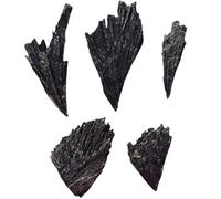 Kyanos Cyanite Noire Balai de sorcière Brut 100 g Feuilles Pierre de Protection Connexion à la Terre Énergie Minérale