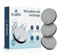KYANPU Lot de 3 Disques Filtrants Compatibles Brita MicroDisc - 450L de Filtration (3x150L) - Recharge Gourde Filtrante Fill&Go Bouteille & Carafe - Charbon Actif Anti Chlore, PFAS & Goût