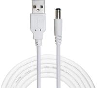 KYAOAYO-1.5M Usb A Mâle Vers Dc Câble 2.1Mm / 5.5Mm 5V Barrel Jack Adaptateur D'Alimentation Pour Routeurs Répartiteur Haut Parleur Disque Dur Laptop - Blanc
