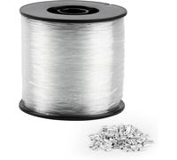 Kyaoayo-1 Rouleau De Fil Pêche Monofilament, Fil En Nylon,Fil Nylonesque 0,8 Mm,Résistant À La Déchirure,200m, Ligne Transparente,Ligne Pêche Invisible Et Robuste Pour Diy, Artisanat, Bijoux