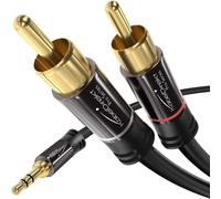 KYAOAYO-10M ¿ Câble Adaptateur Rca/3,5Mm Vers 2 Mâles (Câble Audio Splitter Y, Pour Connecter Les Smartphones/Ordinateurs Portables Et Autres Équipements Aux Systèmes Hi-Fi/Hauts-Parleurs)