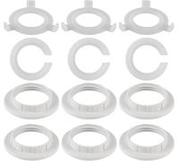 KYAOAYO-12 Pièces Anneau Réducteur Abat Jour E27 Vers E14, Reducteur Anneau Abat-Jour, Blanc Plastique Anneau Adaptateur Abat-Jour Anneau Convertisseur DAdaptateur Pour Lampe De Bureau, Plafonniers