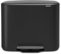 KYAOAYO-- 121227 - Poubelle Bo Pedal Bin, 11 + 23 Litres, Noir Mat