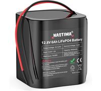 Kyaoayo-12v 6ah 76,8wh Lifepo4 Batterie Rechargeable Avec Protection Bms Et 4000 Cycles Profonds, Charge Rapide, Adaptée Aux Kits De Panneaux Solaires, Aux Bateaux Leurres, Au Camping, Au Modélisme