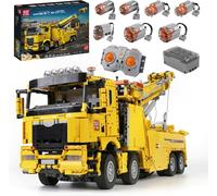 KYAOAYO-17028 Camion De Remorquage Lourd Camion Jouet Avec Grue, 4883Pcs La Dépanneuse Tout-Terrain Avec Télécommande Haute 7 Moteurs (Emballage D'Origine)