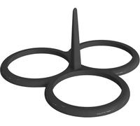 Kyaoayo-19232 ¿ Moule À 3 Blinis/Mini Crêpes/Pancakes Simultanés, Silicone Starflex Noir, Ø10cm
