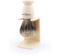 Kyaoayo-1ej947sds Blaireau De Ra Exfoliant En Poils De Blaireau Classic Best Avec Support Pour Crème Ou Savon De Ra Pour Hommes Et Femmes (Imitation Ivoire)