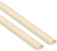 KYAOAYO-1M2010M-2Pk Moulure Décorative En Demi-Cercle, Goulotte Électrique, Cache-Câble - 2X 20Mm (Largeur) X 10Mm (Hauteur) X 1M Longueurs (2-Mètres) - Crème