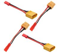 KYAOAYO-2 Paires De Câbles Adaptateurs Mâle Femelle Rc Connecteur Xt60 Vers 2 Broches Jst Pour Rc Avion Voiture Hélicoptère Radiocommandé