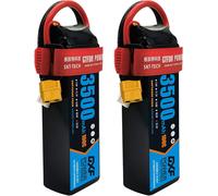 Kyaoayo-2 Paquets Batterie Lipo 6s - Haute Performance Pour Modèles Rc - 22,2v 3500mah - Lipo 6s Idéale Pour Hélicoptères, Voitures 1/8 & 1/10, Et Drones Fpv - Livrée Avec Connecteur Xt60-Sanag