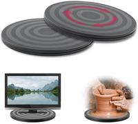 KYAOAYO-2 Pcs Plateau Tournant Universel De 20 Cm, Capacité De Charge Du Plateau Tournant Tv 20Kg, Rotatif À 360°, Pour Les Plantes En Pot, Les Haut-Parleurs, Les Ordinateurs Portables, Les Moniteurs