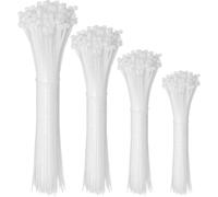 KYAOAYO-200 Pièces Collier De Serrage 100/150/200/300Mm, Attache Câble, Serre Câbles Rilsan Nylon, Serflex Plastique Professionnelles Pour Gérer Les Différents Câbles, Blanc